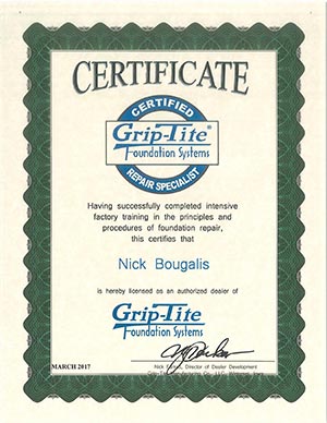Grip Tite Certificate thumb